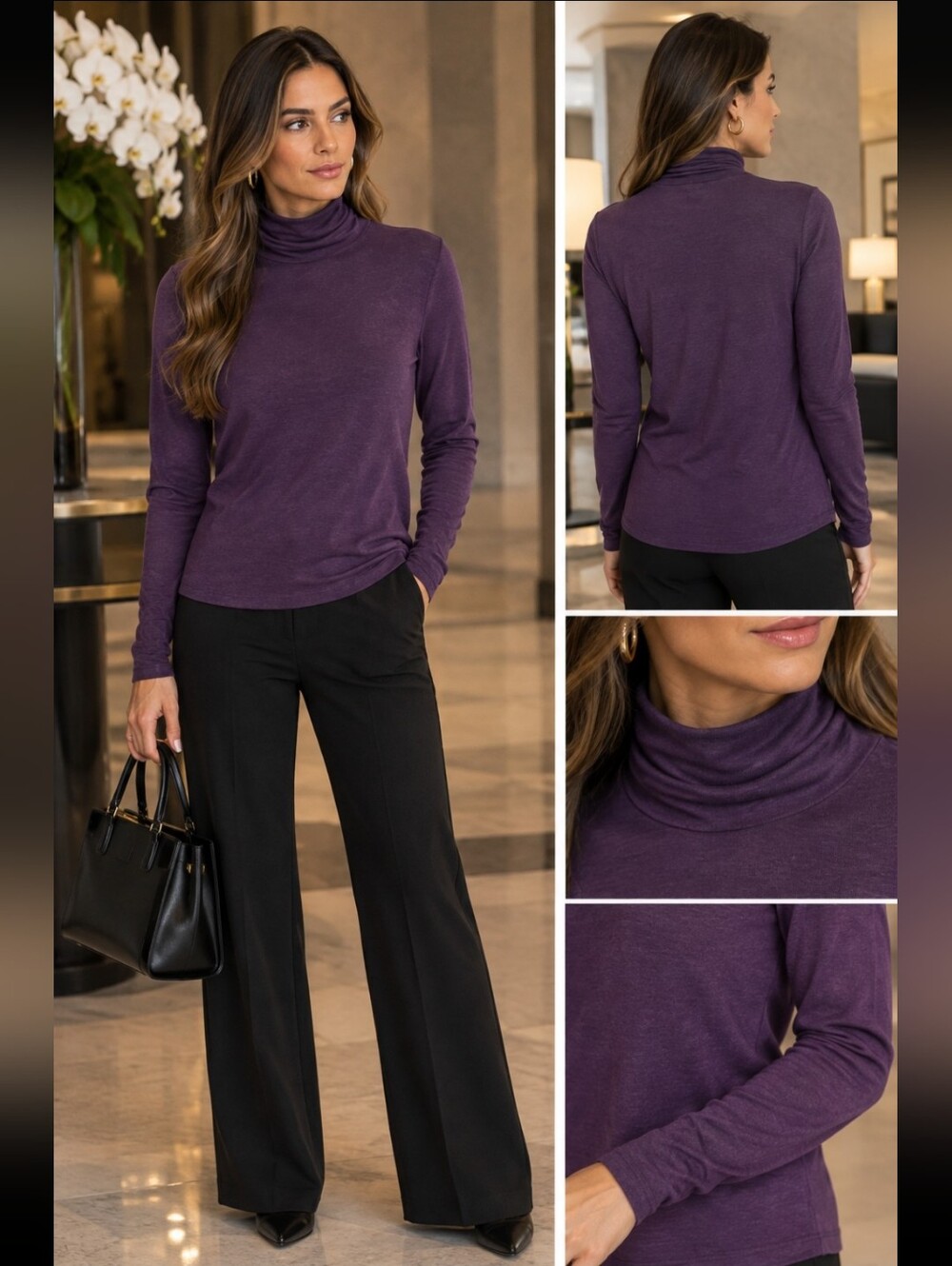 Alfani purple turtleneck sweater